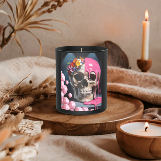 Skeleton Flowers Balloons 200g Black Candle ‘Dark Noir’