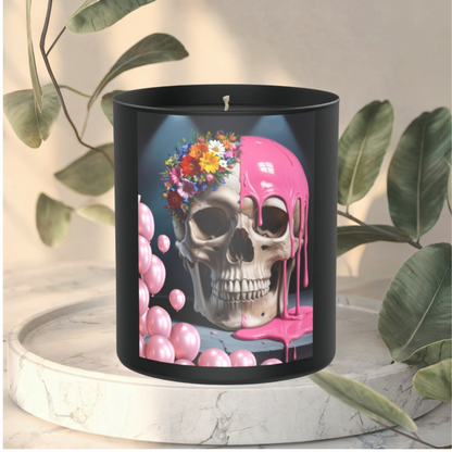 Skeleton Flowers Balloons 200g Black Candle ‘Dark Noir’