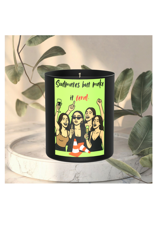 Soulmates But Make It Feral 200g Black Candle ‘Dark Noir’