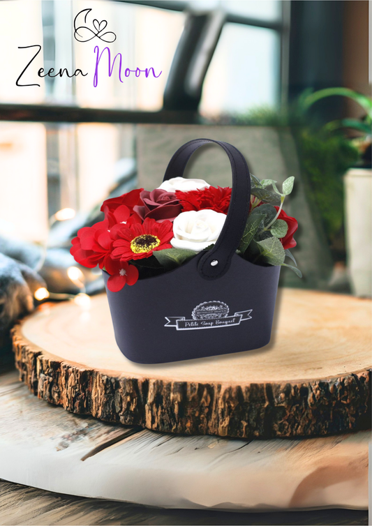 Bouquet Petite Basket - Rich Reds