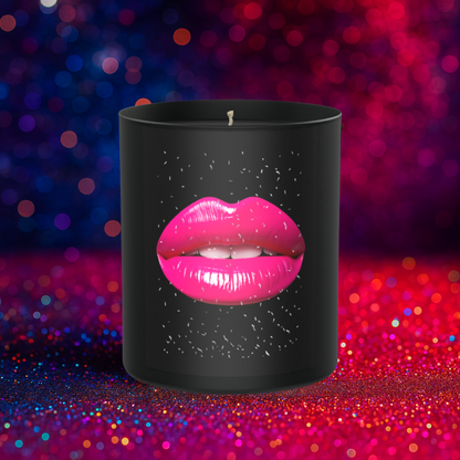 Pink Lips Glitter 200g Black Candle ‘Dark Noir’