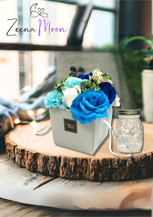 Soap Flower Bouquet - Blue Wedding