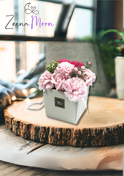 Soap Flower Bouquet - Pink Rose & Carnation