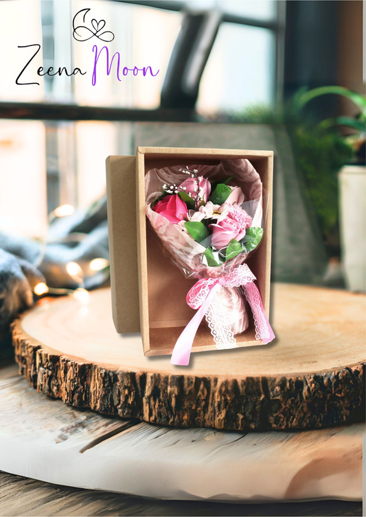 Pink Boxed Hand Soap Flower Bouquet - Special