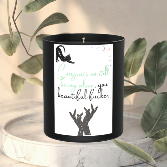 Congrats On Being Alive 200g Black Candle ‘Dark Noir’