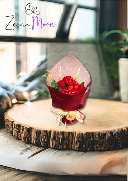 Red Soap Flower Bouquet - Special