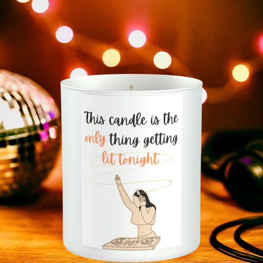 Lit Humour DJ 200g White candle ‘Sandy Bay'