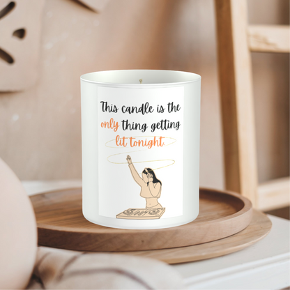 Lit Humour DJ 200g White candle ‘Sandy Bay'