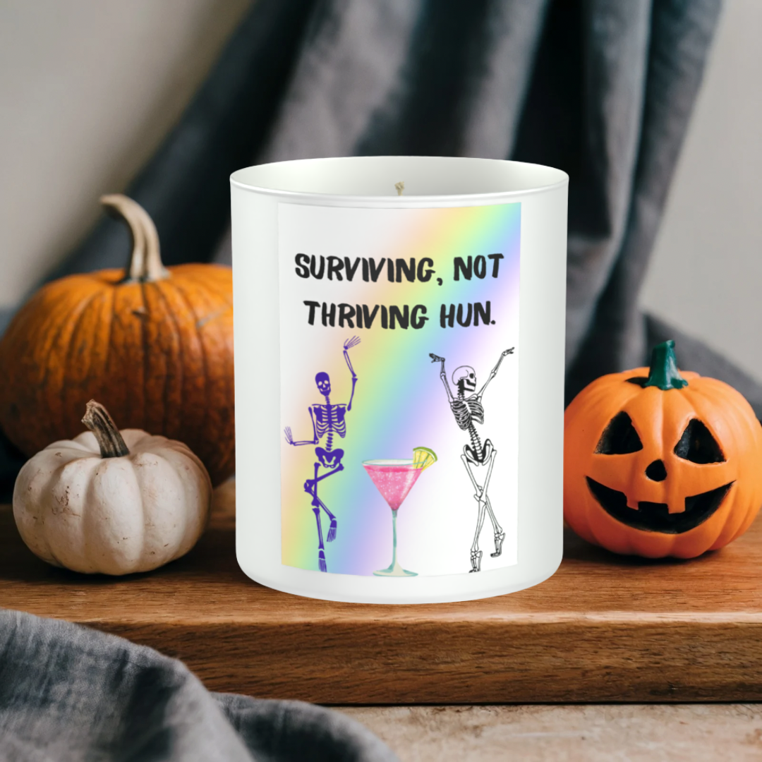 Surviving Not Thriving 200g White candle ‘Sandy Bay'