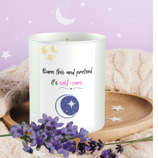 Pretend Self Care 200g White candle ‘Sandy Bay'