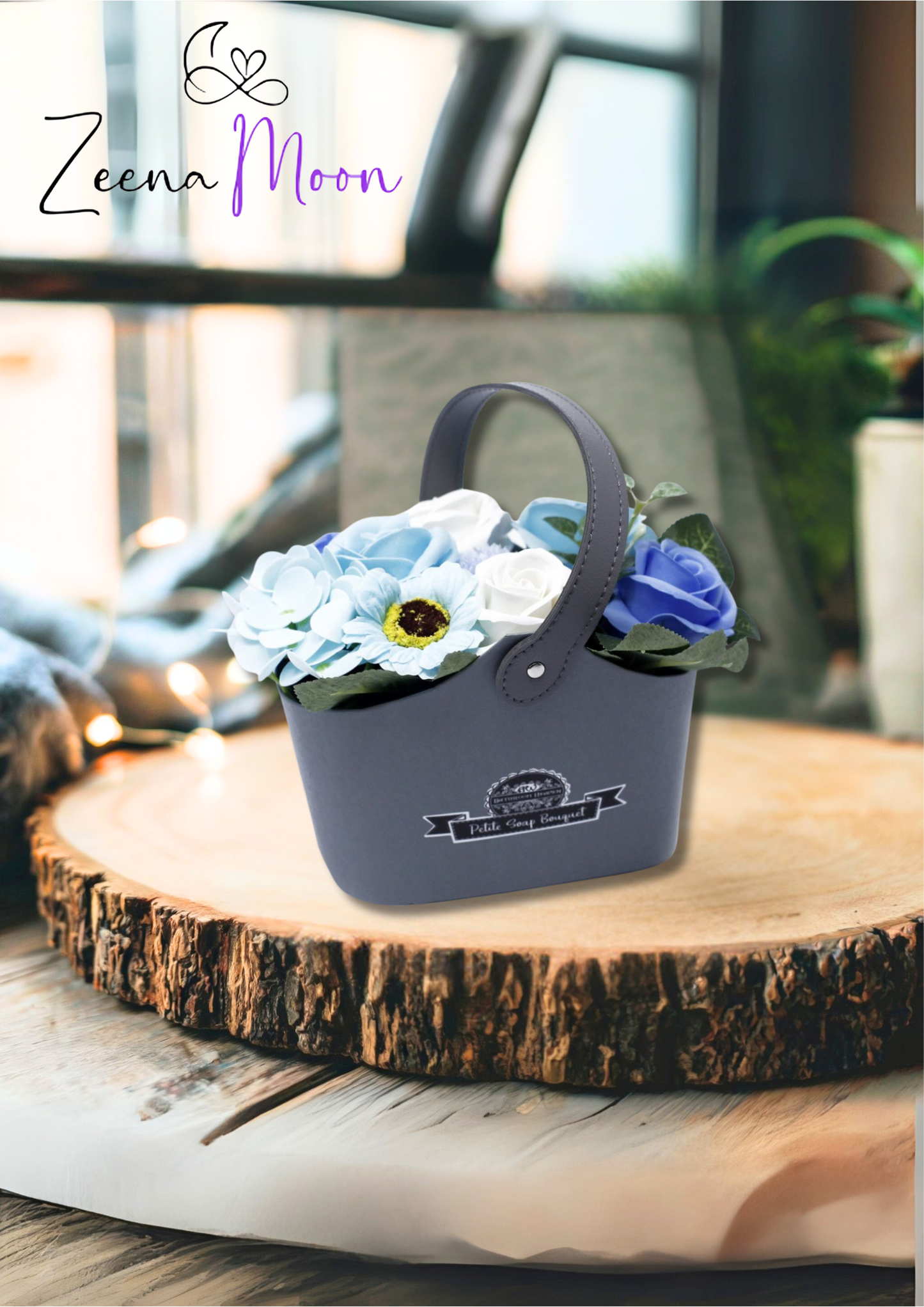 Bouquet Petite Basket - Soothing Blues