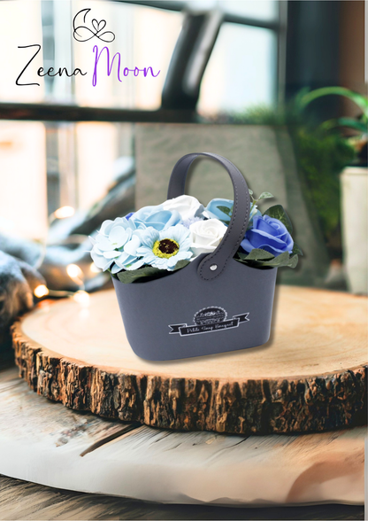 Bouquet Petite Basket - Soothing Blues