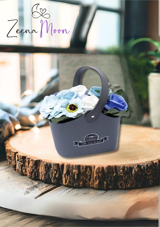 Bouquet Petite Basket - Soothing Blues