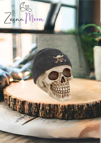 Skull Ornament with Beanie