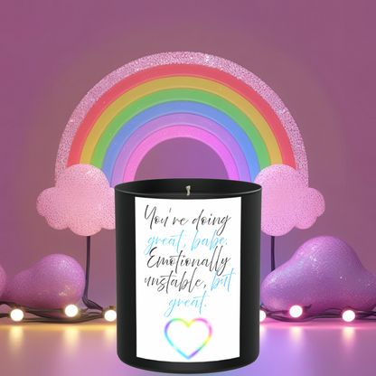 Emotionally Unstable Funny 200g Black Candle ‘Dark Noir’