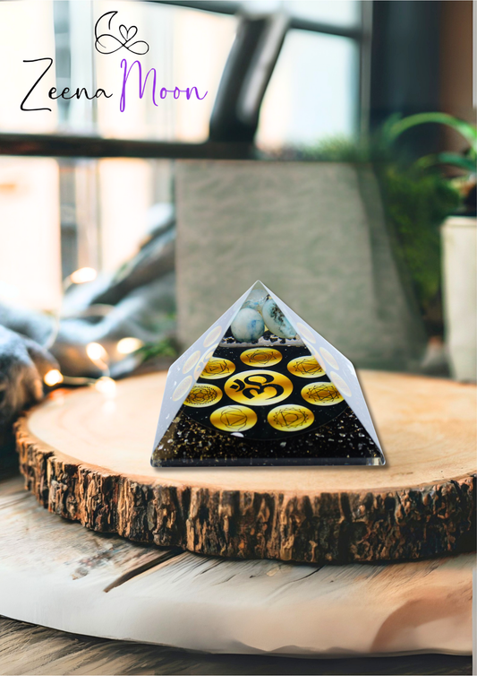 Orgonite Pyramid - Midnight Om Chakra - 90mm