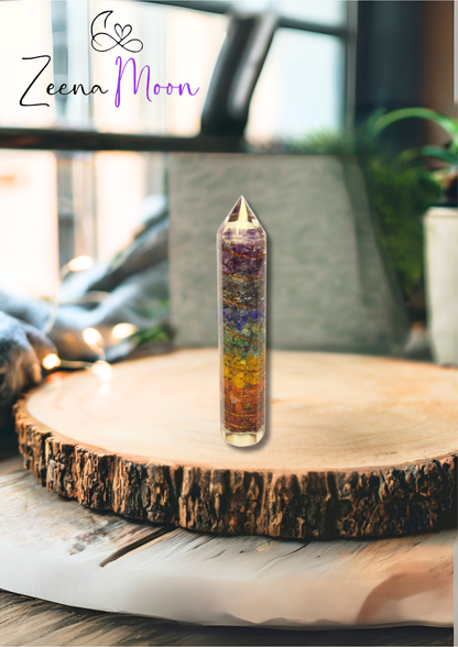 Orgonite Power Wand 15cm Copper & Gemchips