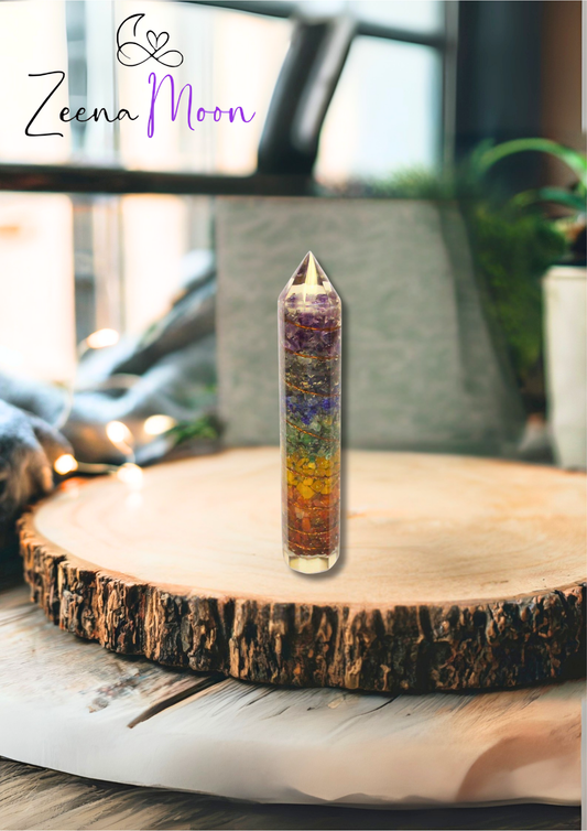 Orgonite Power Wand 15cm Copper & Gemchips