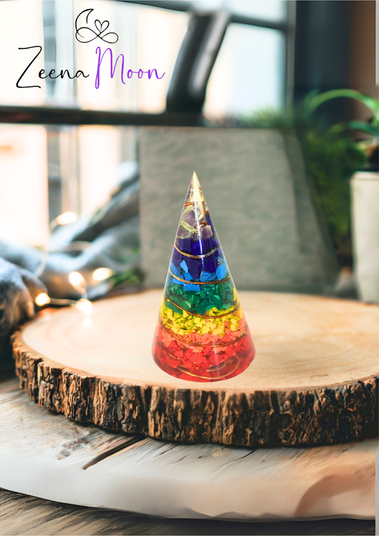 Orgonite Cone - 80mm - Multichip