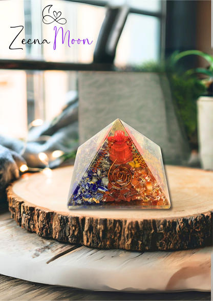 Lrg Orgonite Pyramid 70mm - Ganesh