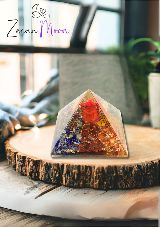 Lrg Orgonite Pyramid 70mm - Ganesh