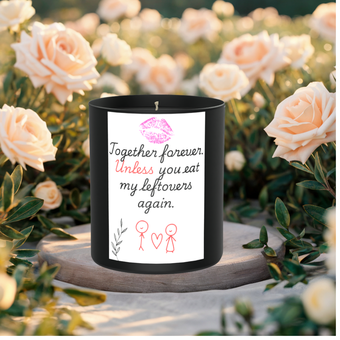 Leftovers Couple Humour 200g Black Candle ‘Dark Noir’
