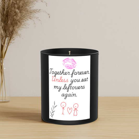 Leftovers Couple Humour 200g Black Candle ‘Dark Noir’