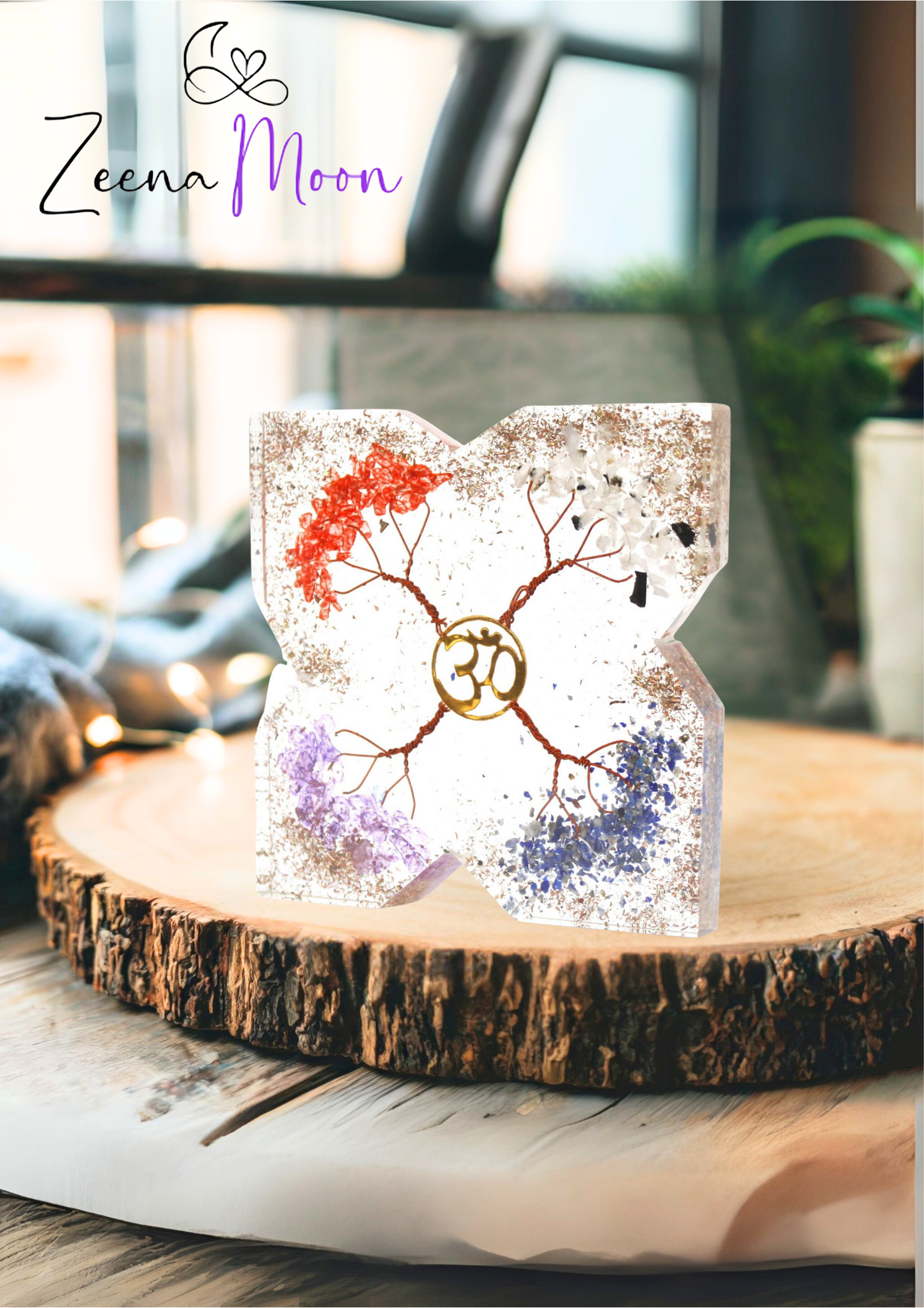 Orgonite Desk Power Packs - 4 Tree Copper Attractor - Lrg