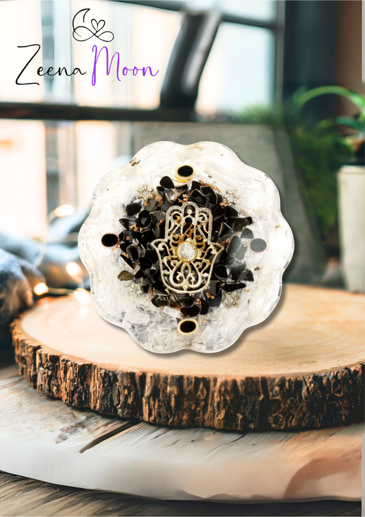 Orgonite Desk Power Packs - Hamsa with Sellonite - Med