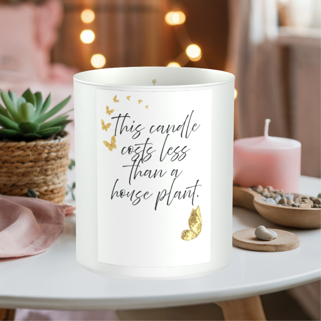 Sassy Quote Houseplant 200g White candle ‘Sandy Bay'