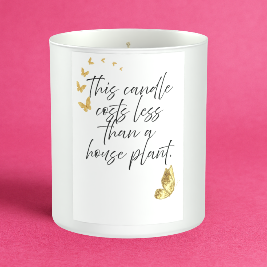Sassy Quote Houseplant 200g White candle ‘Sandy Bay'