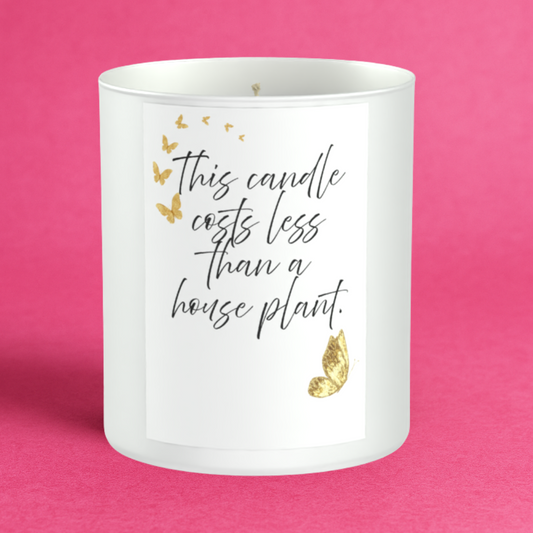 Sassy Quote Houseplant 200g White candle ‘Sandy Bay'
