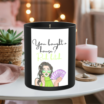 New House Rich Sassy 200g Black Candle ‘Dark Noir’