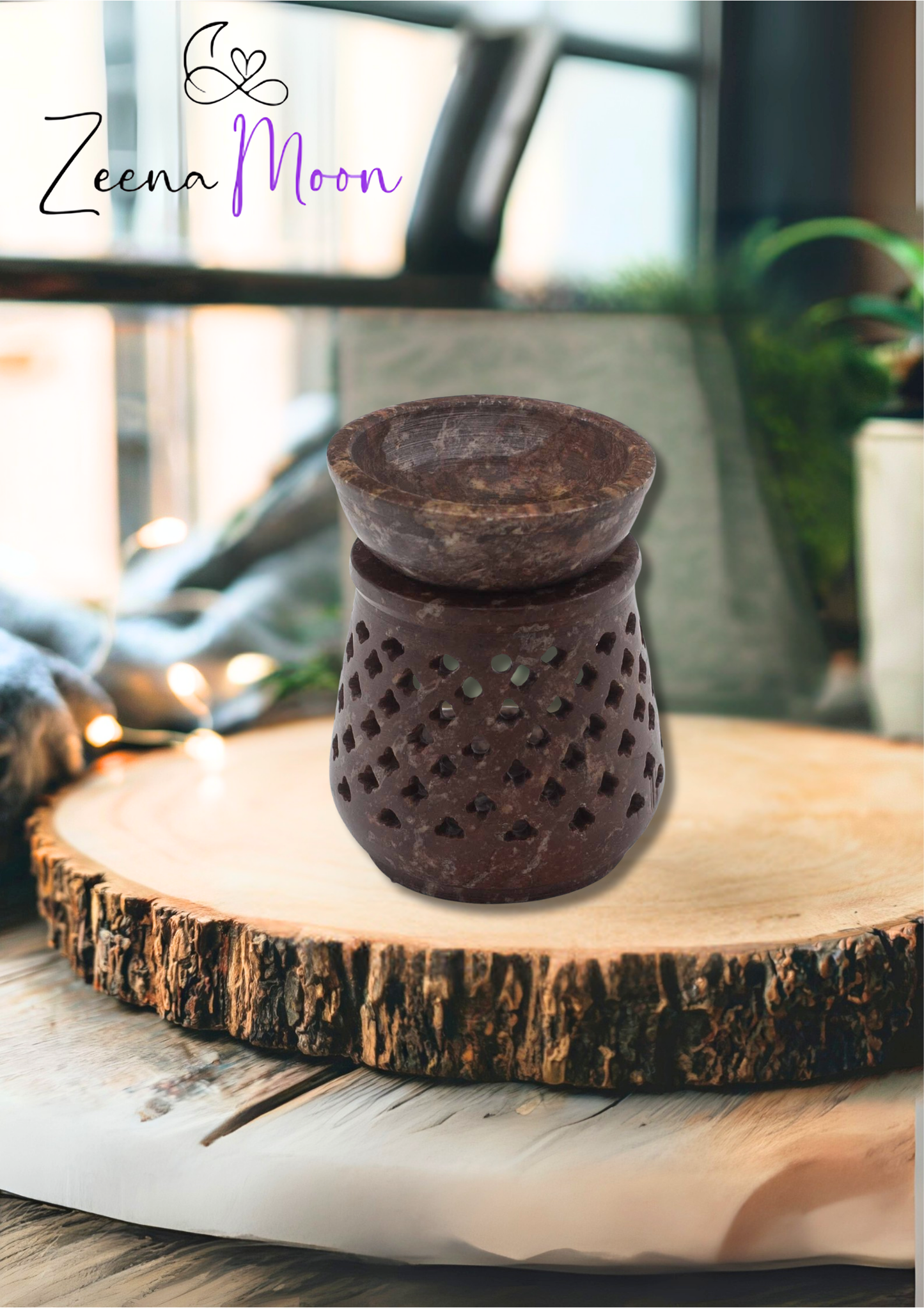 Small Soapstone Oil Burner 8cm - Classic