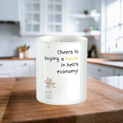 Humour New House 200g White candle ‘Sandy Bay'