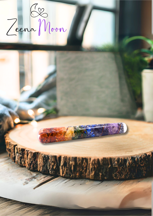 Orgonite Chackra and Copper Healing Wand - 140 x 30 mm