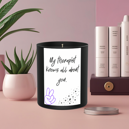 Therapist Funny Humour 200g Black Candle ‘Dark Noir’