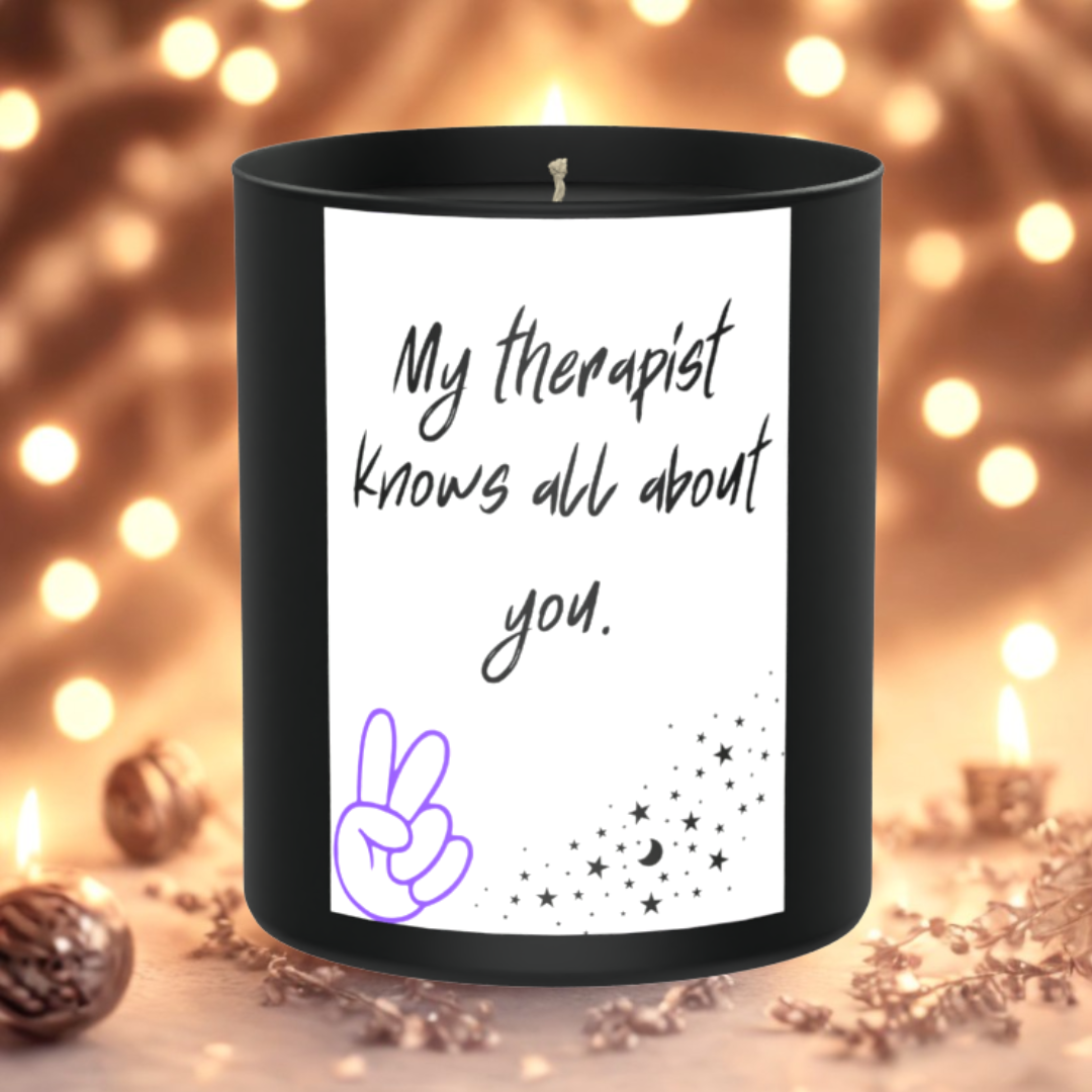 Therapist Funny Humour 200g Black Candle ‘Dark Noir’