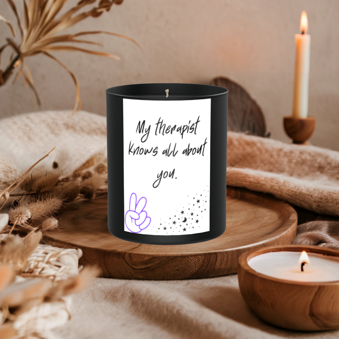 Therapist Funny Humour 200g Black Candle ‘Dark Noir’