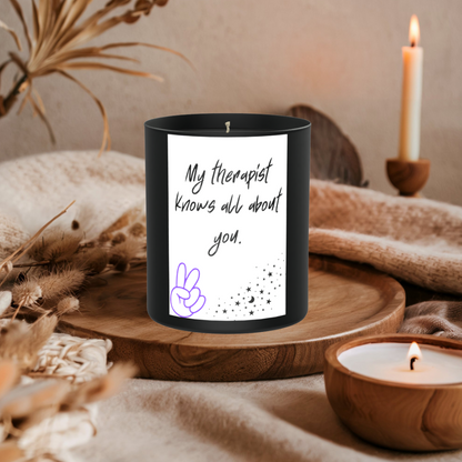 Therapist Funny Humour 200g Black Candle ‘Dark Noir’