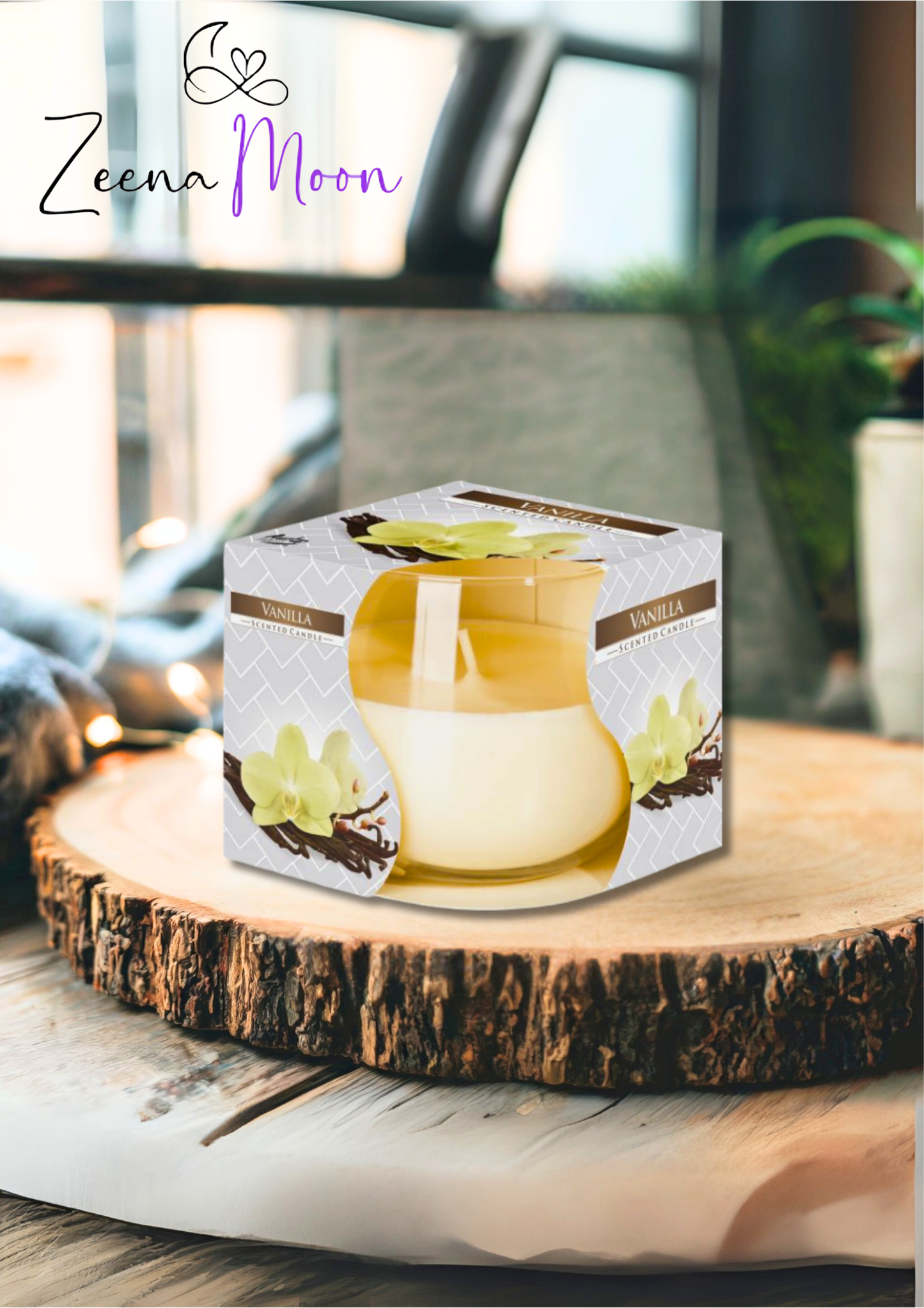 Scented Glass Jar Candle - Vanilla