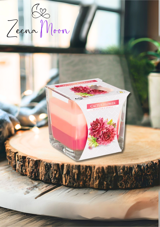 Rainbow Jar Candle - Cactus flower