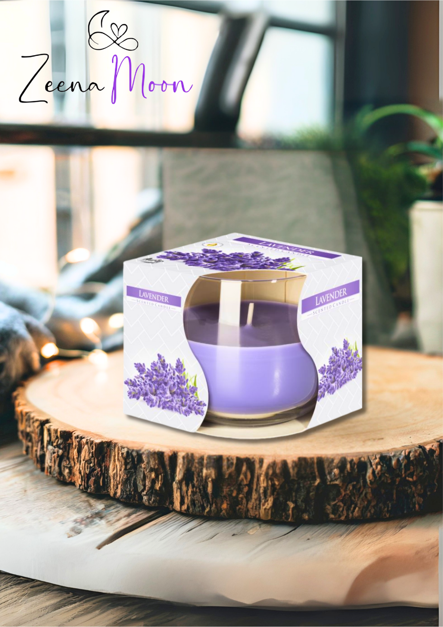Scented Glass Jar Candle - Lavender