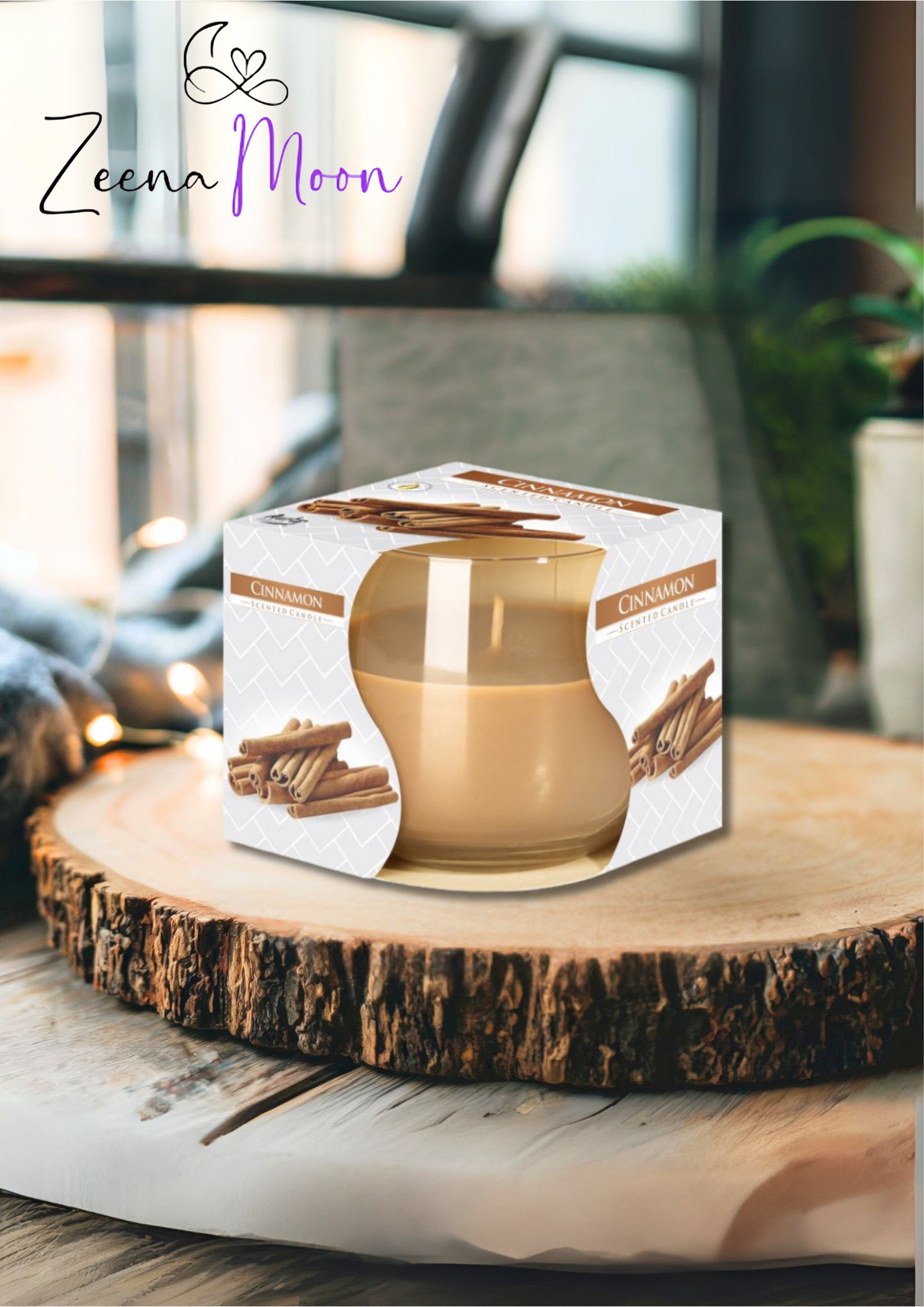 Scented Glass Jar Candle - Cinnamon