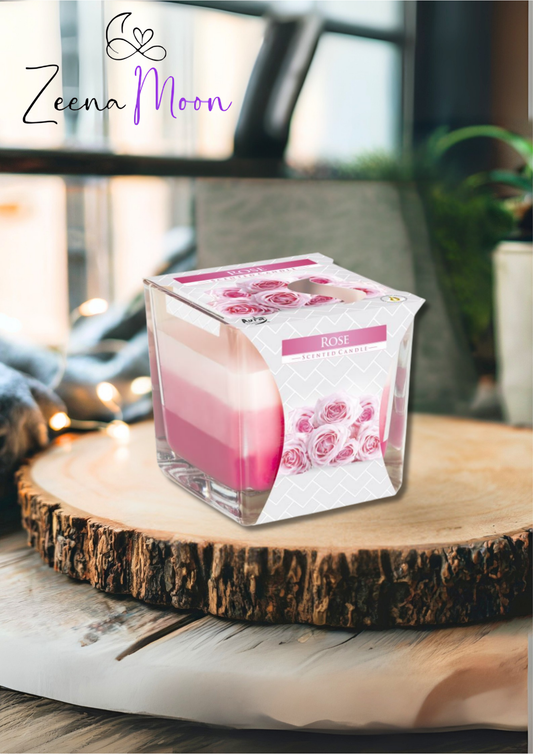 Rainbow Jar Candle - Rose