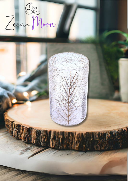 Natural Floral Glass - Tall Vase Candle Holder - Pino - (19x11cm)