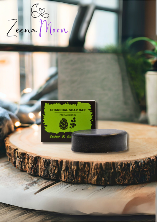 Charcoal Soap 85g - Eucalyptus & Cedarwood
