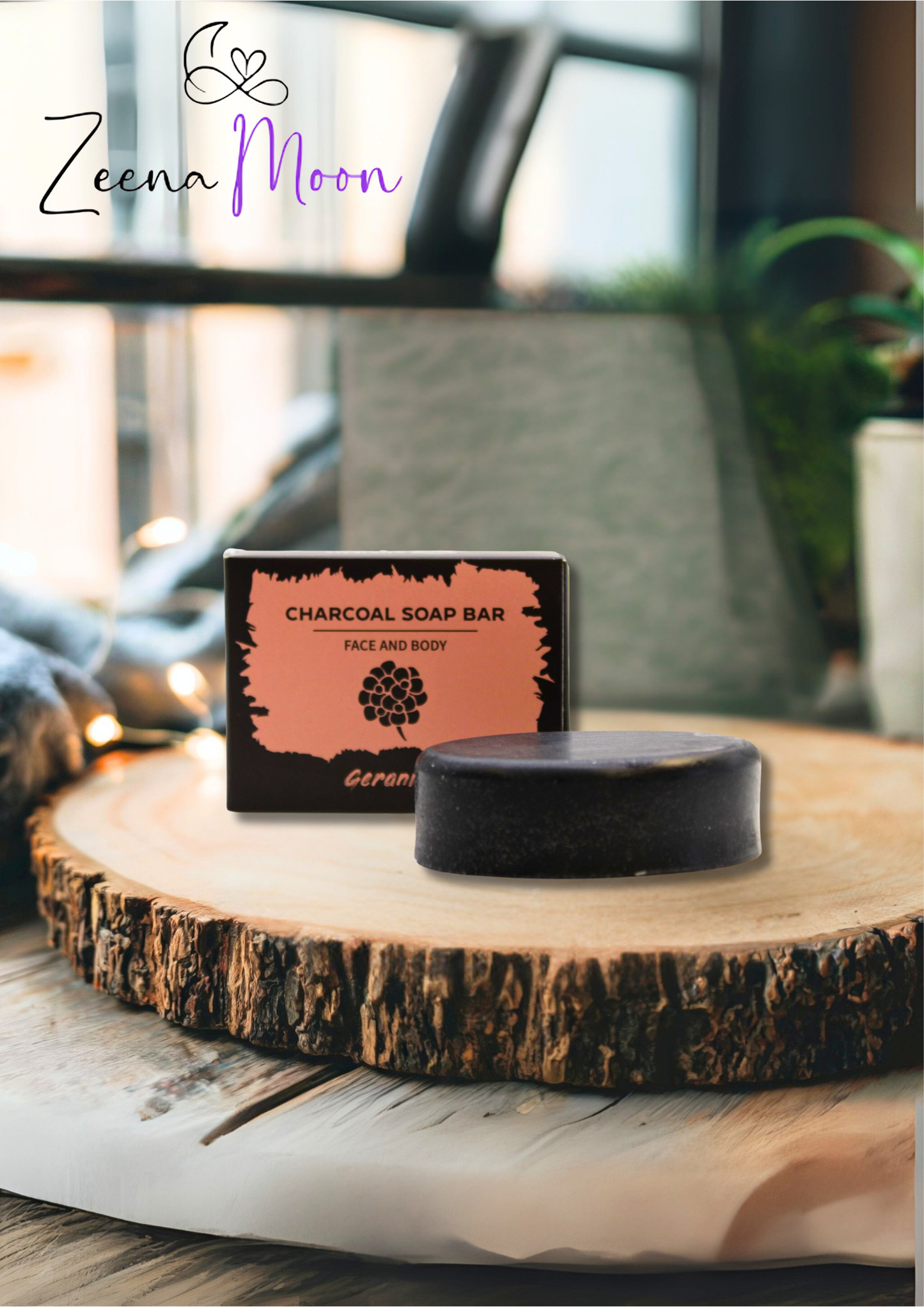 Charcoal Soap 85g - Geranium