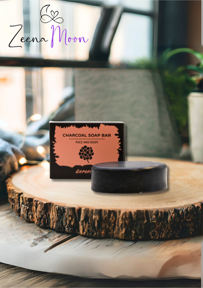 Charcoal Soap 85g - Geranium