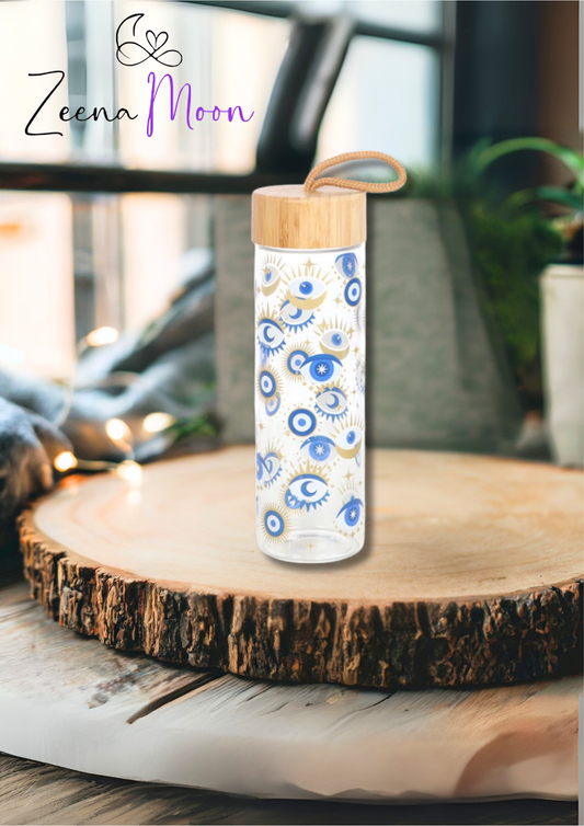All Seeing Eye Reusable Glass Water Bottle